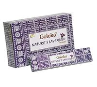 GOLOKA Nature's Lavender Incense Incienso de Lavanda (Pack de 12cajas x 15gms)
