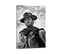 GOLOLL Clint Eastwood- Póster decorativo para pared, póster de metal, clásico, vintage, decorativo, lienzo impreso, decoración estética para el hogar, 30 x 45 cm, estilo de marco - 22