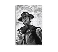 GOLOLL Clint Eastwood- Póster decorativo para pared, póster de metal, clásico, vintage, decorativo, lienzo impreso, decoración estética del hogar, 50 x 75 cm, estilo sin marco, 22