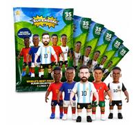 Golominas company SuperGoal Mundial Pack 6 Sobres - Figuras Coleccionables de Fútbol Oficial, 35 Jugadores para Coleccionar, Mini Figuras Sorpresa, Pack de 6 Unidades, Fans del Fútbol