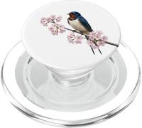 Golondrina Flores de Cerezo Aves Biólogo Animal Pájaro PopSockets PopGrip para MagSafe