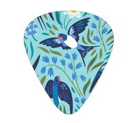 Golondrinas Voladoras Flores de Primavera,12 púas de guitarra, 3 grosores diferentes para guitarra acústica, bajo y ukelele