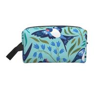 Golondrinas Voladoras Flores De Primavera, Bolsa de Maquillaje Bolsa de cosméticos Bolsa de artículos de tocador de Viaje portátil Organizador de Bolsa de Maquillaje