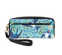 Golondrinas Voladoras Flores De Primavera, Bolsa de Maquillaje Bolsa de cosméticos Bolsa de Aseo de Viaje portátil Estuche de Cuero para Mujeres y niñas