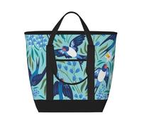Golondrinas Voladoras Flores de Primavera,Bolsas de almuerzo de gran capacidad, bolsa de mano térmica para mujeres, hombres, trabajo, picnic, viajes.