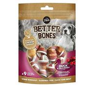 Golosina Masticable para Perros Zeus Better Bones, Pato, Hueso Envuelto, 7,5 cm 9 pcs
