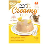 Golosina para Gatos Catit Creamy Cups, Pollo con Piña, 4x25g