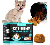 Golosinas calmantes para Gatos,Masticables calmantes Suaves y Puros para Mascotas para la ansiedad, Alivio del estrés,refrigerio Delicioso y Saludable para,Sabor a Pollo (200 g, 200 Unidades)