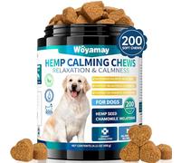 Golosinas Calmantes para Perros, 200 Naturales, Golosinas Tranquilizante para Perros para Apoyar la Calma, Ideales para Situacione de separación, Ladridos, Fuegos Artificiales y Tormentas, Sabor Pollo