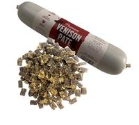 Golosinas de entrenamiento para perros de venado crudo natural de alta calidad y paquete de paté de venado | 1 x 100 g de golosinas de entrenamiento de venado crudo natural | 1 paté de venado de 400 g