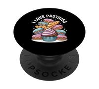 Golosinas horneadas coloridas I Love Pastries PopSockets PopGrip Adhesivo