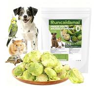 Golosinas Naturales de Coles de Bruselas Liofilizadas para Mascotas - Crujientes, de Un Solo Ingrediente, Snack Vegetal Saludable y Ligero para Perros, Conejos, Aves, Tortugas, Cobayas (80g)