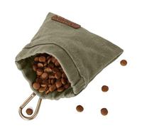 Golosinas para perros - Riñonera de entrenamiento grande con mosquetón, banda elástica termorretráctil, soporte para aperitivos para llevar juguetes, premios de golosinas al caminar, enseñar O, verde