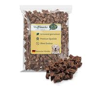 Golosinas para perros sin cereales de ciervo, 1000 g, aperitivos de entrenamiento hipoalergénicos, 100% naturales y sin azúcar, golosinas para perros, golosinas para perros WuffSnacks