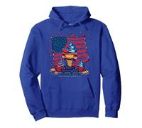 Goloso con Lentejuelas de Estrellas Sudadera con Capucha, Unisex para Adultos, Azul Real, XXL