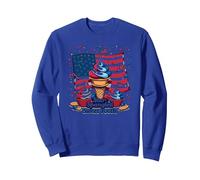 Goloso con Lentejuelas de Estrellas Sudadera, Unisex para Adultos, Azul Real, S