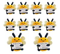 GOLOVEEE Paquete de 10 regalos de agradecimiento para el personal a granel, animales de ganchillo positivos, apoyo emocional, regalos de animación para adolescentes, niñas, niños, profesores, regalos