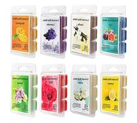 GOLOVENLD Wax Melts - Ambientador de cera de lujo altamente perfumado, juego de 8 cubos de fragancias que huelen muy bien a rosa jazmín