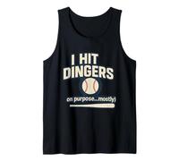 Golpea a Dingers principalmente a propósito: diseño Divertido de béisbol Camiseta sin Mangas