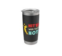 Golpea el voleibol cuando no son jugadores de voleibol retro Vaso térmico de acero inoxidable de doble pared