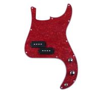 Golpeador a prueba de rayones Precableado Carga con pastilla para bajo P de 4 cuerdas Varios colores Placa Rascar Para Guitarra(Pearlescent red)