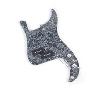 Golpeador a prueba de rayones Precableado Carga con pastilla para bajo P de 4 cuerdas Varios colores Placa Rascar Para Guitarra(Pearlescent black)