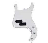 Golpeador a prueba de rayones Precableado Carga con pastilla para bajo P de 4 cuerdas Varios colores Placa Rascar Para Guitarra(White pickguard)