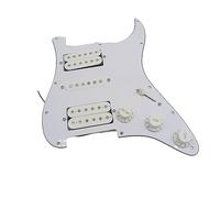 Golpeador Cargado Con Placa Precableada HSH De 3 Capas Y 11 Agujeros Para Piezas De Reparación De Repuesto De Guitarra (Color : White)