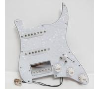 Golpeador cargado precableado SSH compatible con guitarra eléctrica Fender Strat, pastillas Alnico V de bobina única y Humbucker, función de división de bobina, ollas de eje de cobre, conjunto