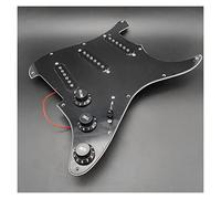 Golpeador con Pastillas 11 Agujeros 3Ply Black Single Coil SSS Guitarra Eléctrica Pickguard Pickup Cargado Precableado Scratch Plate