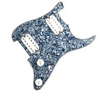 Golpeador con Pastillas 11 Orificios Para Tornillos HH Guitarra Eléctrica Golpeador Humbucker Cargado Conjunto De Placa De Rascado Precableado (Color : 05)