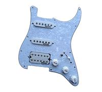 Golpeador con Pastillas Actualizar Precableado SSH Guitar Pickguard White Alnico 5 Pickups 7 Way Swtich Welding Harness Para Guitarra Eléctrica