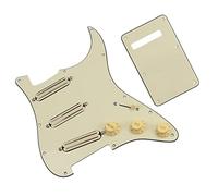 Golpeador con Pastillas Cream 3Ply SSS Loaded Prewired Guitar Pickguard Con Hot Rails Alnico 5 Pickup Set
