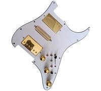 Golpeador con Pastillas Golpeador Precableado HSH Loaded Gold Alnico V Pickups Convertidor Multifunción Conjunto De Alto Rendimiento