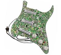 Golpeador con Pastillas Golpeador Verde Con Rieles Calientes Dobles Blancos Pastilla Humbucker Golpeador Precableado Para Guitarra For For ST
