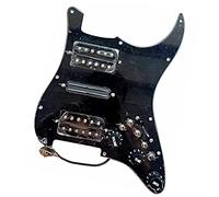 Golpeador con Pastillas Juego De Golpeador De Guitarra Precableado Mejorado HSH Con Pastillas Humbucker Negras 4 Interruptores De Corte Único
