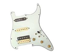 Golpeador con Pastillas Upgrad Prewired SSH Pickguard Set White Alnico 5 Humbucker Pastillas Arnés De Cableado Para For FD Guitarra (Color : 04)