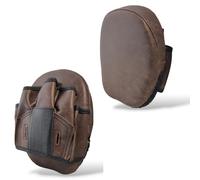 Golpeador curvo mini focus pad piel vintage retro style guante pasado muay thai kick boxeo (par de golpeadores)