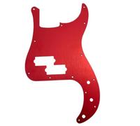 Golpeador de graves P anodizado de aluminio cepillado de 13 agujeros, placa de arañazos de metal anodizado P Bass para piezas de bajo P de EE. UU./México (negro)