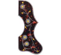 Golpeador de guitarra acústica autoadhesivo de 2 mm de grosor para Gibson J200/SJ200, placa protectora de repuesto duradera y resistente a los arañazos (marrón)