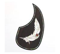 Golpeador De Guitarra Acústica Con Incrustaciones De Palisandro Con Patrón De Concha Decorado, Pegatina De Protección Autoadhesiva Accesorios de Protección para Guitarra Acústica