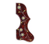 Golpeador de guitarra acústica engrosado, 2 mm, placa autoadhesiva para guitarra estilo J200 SJ200, piezas de repuesto (rojo)