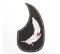 Golpeador De Guitarra Acustica Golpeador De Guitarra Acústica Con Incrustaciones De Palisandro Y Patrón De Concha Adhesivo Autoadhesivo