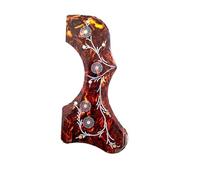 Golpeador De Guitarra Acustica Golpeador De Guitarra Folk Con Base De Ébano Y Palisandro Adhesivo De Doble Cara