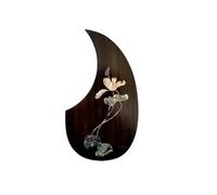 Golpeador De Guitarra Acustica Golpeador De Guitarra Folk Con Incrustaciones De Concha Y Base De Ébano Y Palisandro Con Adhesivo De Doble Cara(D)