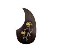 Golpeador De Guitarra Acustica Golpeador De Guitarra Folk Con Incrustaciones De Concha Y Base De Ébano Y Palisandro Con Adhesivo De Doble Cara(C)