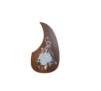 Golpeador De Guitarra Acustica Golpeador De Guitarra Folk Con Incrustaciones De Concha Y Base De Ébano Y Palisandro Con Adhesivo De Doble Cara(J)