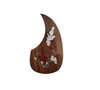 Golpeador De Guitarra Acustica Golpeador De Guitarra Folk Con Incrustaciones De Concha Y Base De Ébano Y Palisandro Con Adhesivo De Doble Cara(F)