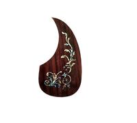 Golpeador De Guitarra Acustica Golpeador De Guitarra Folk Con Incrustaciones De Concha Y Base De Ébano Y Palisandro Con Adhesivo De Doble Cara(G)