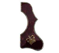 Golpeador de guitarra acústica para Gibson J-200 SJ-200, placa de arañazos con incrustaciones de corona de abulón de 2 mm de grosor, autoadhesivo, ajuste universal para guitarras acústicas de 43